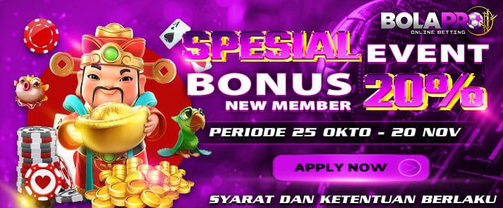 Bonus new member 20%